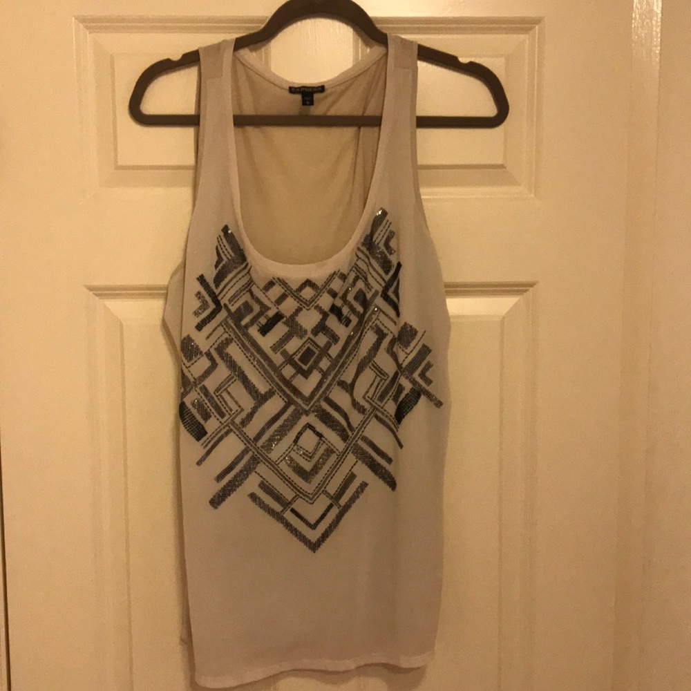 NWOT Express top with sequin accents